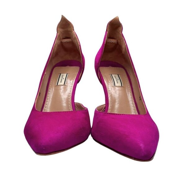 BY MALENE BIRGER PAX FUCHSIA PINK SUEDE D'ORSAY HEELS PUMPS - 38 (8) - Picture 2 of 13